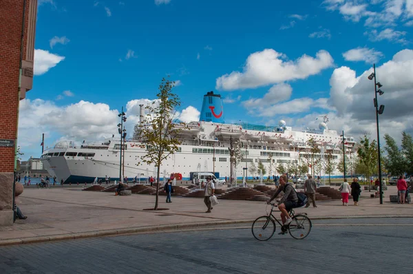 Danimarka orta Aalborg bir yolcu gemisi — Stok fotoğraf