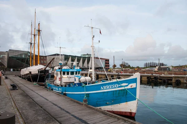 Arreso старая датская рыбацкая лодка — стоковое фото