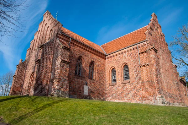 St. peters templom a város Slagelse, Dánia — Stock Fotó