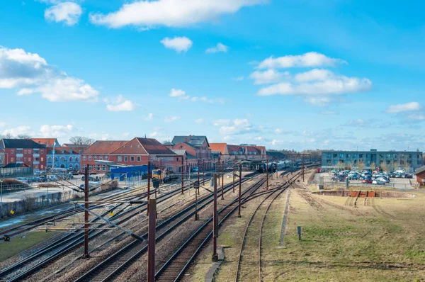 スラゲルセ鉄道デンマークの駅 — ストック写真