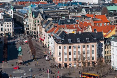 Hojbro plads Meydanı Kopenhag şehir merkezi