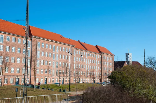 Bina ve bir park Kopenhag Danimarka — Stok fotoğraf