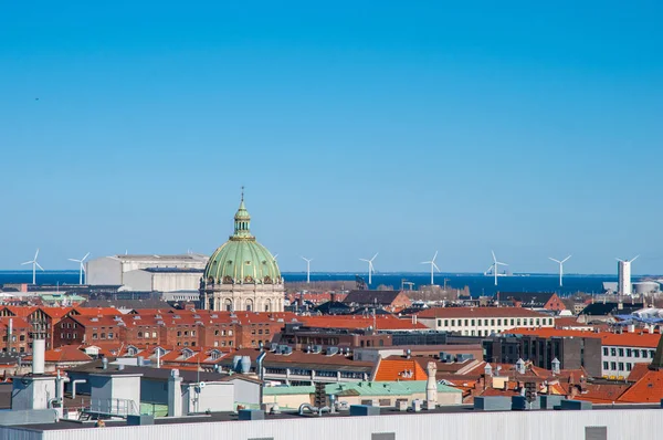 Vy över staden Köpenhamn Danmark — Stockfoto