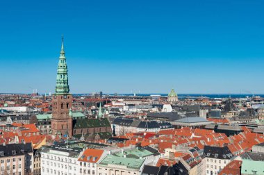 Kopenhag şehir üzerinde havadan görünümü