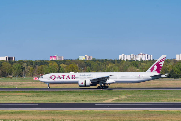 Qatar Airways Boeing 777-300ER at Berlin Tegel airport