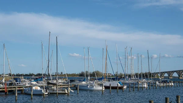 Port of town of Kalvehave in Denmark — Stock Photo, Image