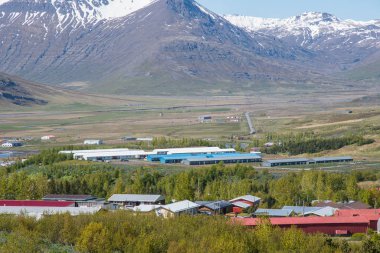 Town of Reydarfjordur in east Iceland