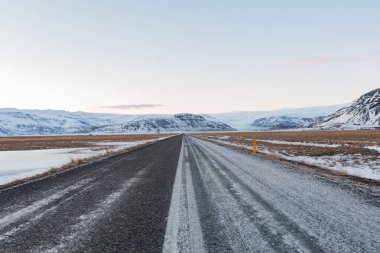 The road nr. 1 on the Icelandic countryside