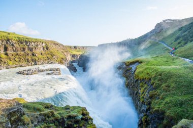 Waterfall Gullfoss in south Iceland