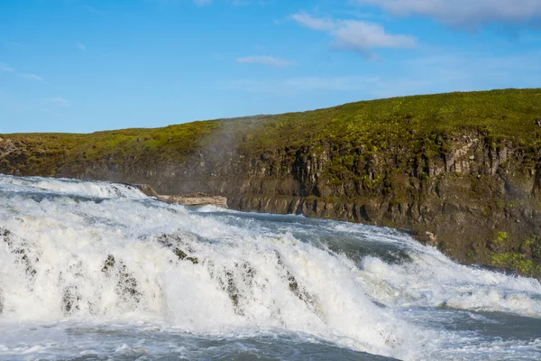 Wodospad Gullfoss w południowej Islandii — Zdjęcie stockowe