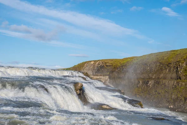 Wodospad Gullfoss w południowej Islandii — Zdjęcie stockowe