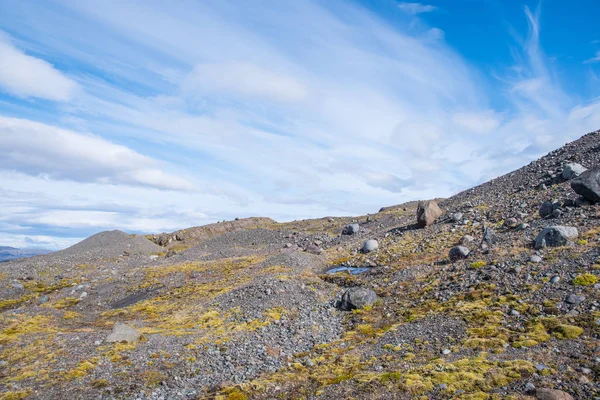 アイスランドの氷河の後退の砂利の風景 — ストック写真