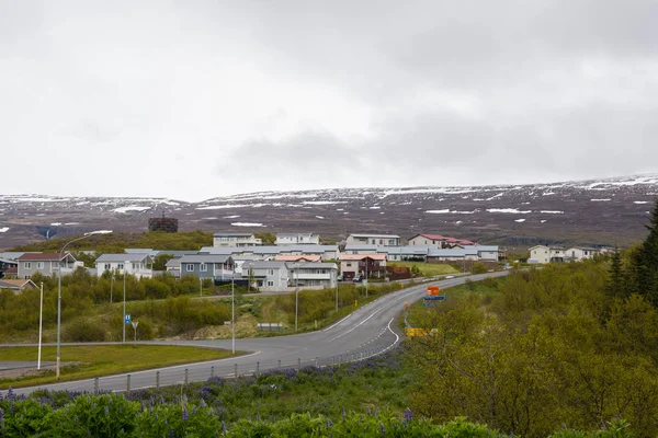 Cidade de egilsstadir no leste da Islândia — Fotografia de Stock