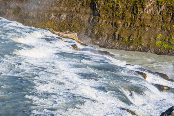 Wodospad Gullfoss w południowej Islandii — Zdjęcie stockowe