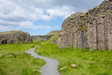 Beautiful nature at Dwarf Crags Dverghamrar in Iceland
