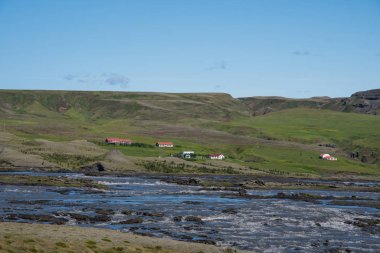 River Skafta and Skaftardalur farm in Iceland