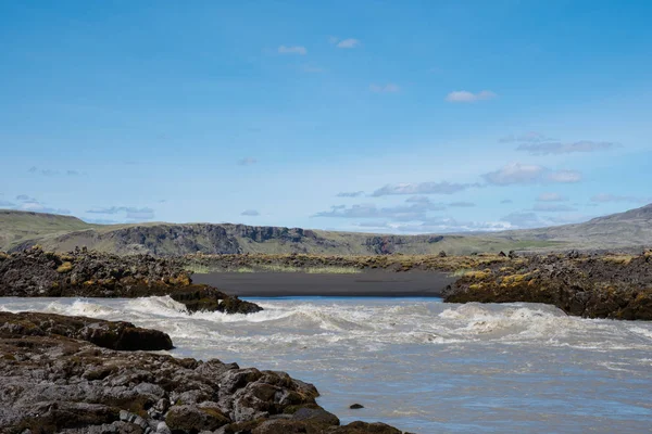 Fluss Hverfisfljot im Süden Islands — Stockfoto