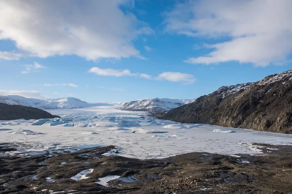 Glacier Hoffellsjokull et lagune dans le sud de l'Islande — Photo