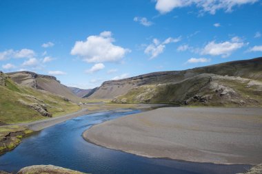 River Nordari Ofaera in Eldgja in south Iceland