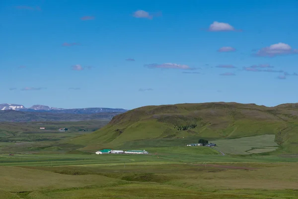 Paisagem Agrícola Rural Islandesa Skaftardalur Sul Islândia — Fotografia de Stock