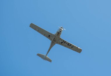 Vestmannaeyjar Iceland - August 9. 2019: Private airplane in the sky