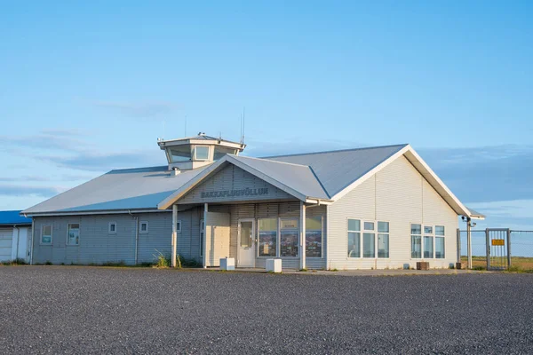 Landeyjar Iceland August 2019 Bakkaflugvollur Airport Terminal — Zdjęcie stockowe