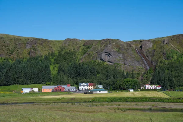 Village Kirkjubaejarklaustur South Iceland Sunny Summer Day — Stock Photo, Image