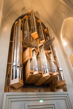 Reykjavik İzlanda - 1 Kasım. 2019: Hallgrimskirkja Kilisesi
