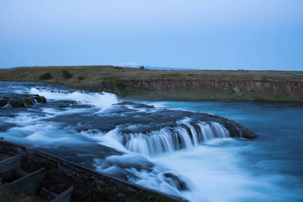 Aegissidufoss Vízesés Ranga Folyóban Hella Közelében Dél Izlandon — Stock Fotó