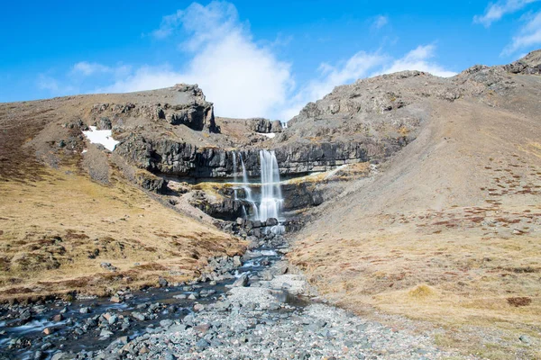 冰岛南部Hornafjordur的Waterfall Bergarfoss — 图库照片