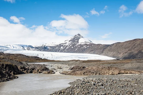 Fluss Kolgrima Und Gletscher Skalafellsjokull Süden Islands — Stockfoto