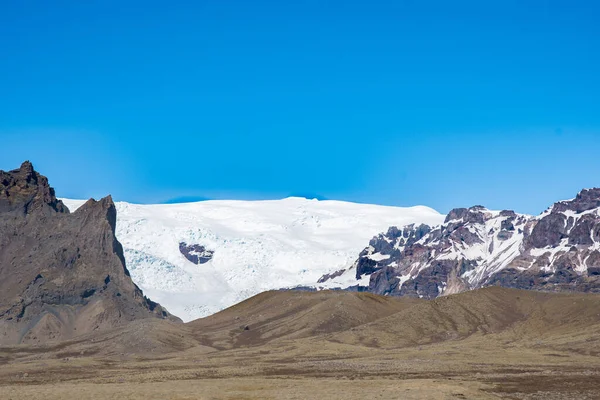 Güney Zlanda Güneşli Bir Bahar Gününde Kviarjokull Buzulu — Stok fotoğraf