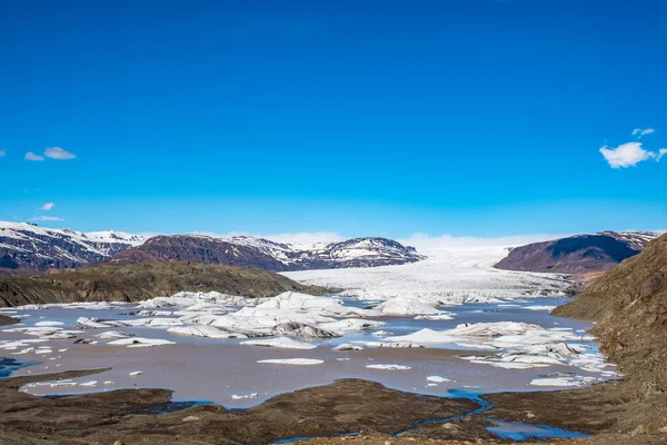 Льодовик Гофелсйокутль Лагуна Південній Ісландії Сонячний Весняний День — стокове фото