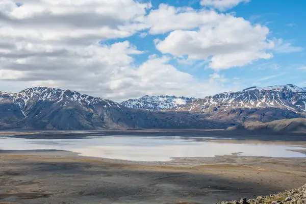 Río Hornafjardarfljot Sur Islandia Soleado Día Primavera — Foto de Stock