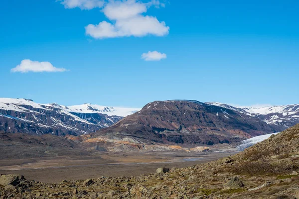 Halsaheidi Berg Süden Islands Einem Sonnigen Frühlingstag — Stockfoto
