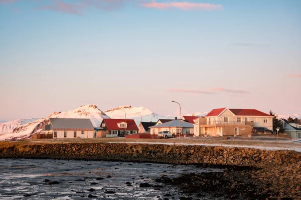 Город Хофн Хорнафьордуре Южной Исландии — стоковое фото