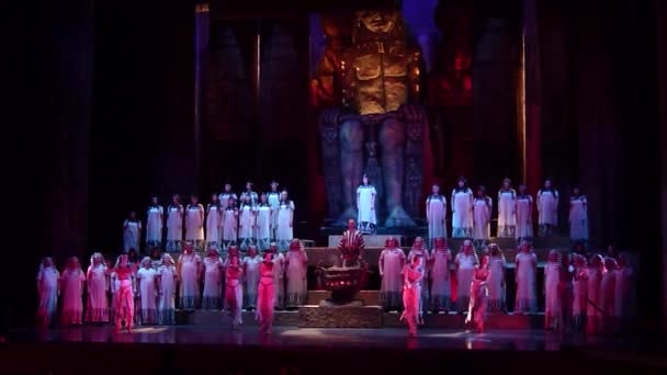 Klasik opera Aida. — Stok video
