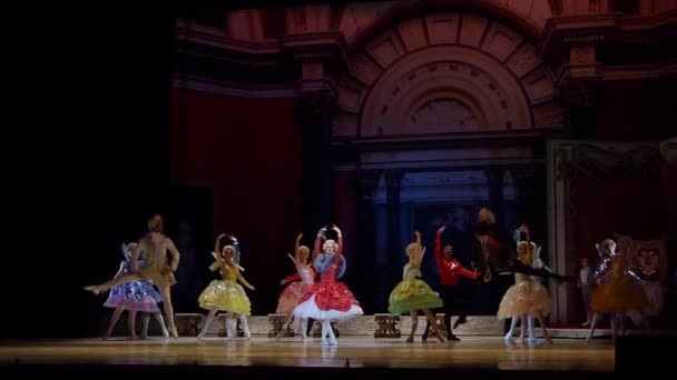 Ночь перед рождественским балетом — стоковое видео