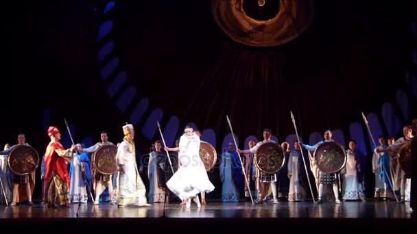 Ukrainisches historisches Ballett Prinzessin Olga — Stockvideo