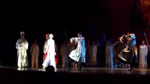 Balé histórico ucraniano Princesa Olga — Vídeo de Stock