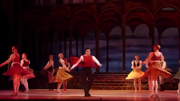 Klassiek ballet Romeo en Julia — Stockvideo
