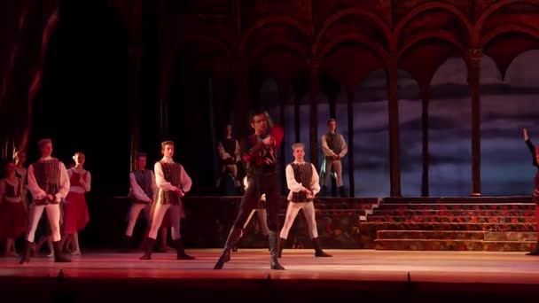 Classical ballet  Romeo and Juliet — Stock Video