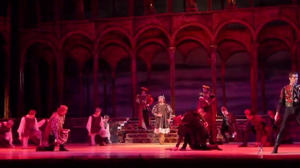 Classical ballet  Romeo and Juliet — Stock Video