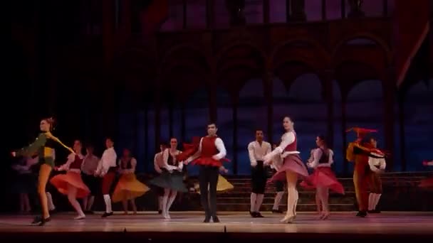 Klassiek ballet Romeo en Julia — Stockvideo