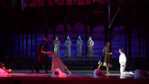 Κλασικό μπαλέτο Ρωμαίος και Ιουλιέτα. — Αρχείο Βίντεο