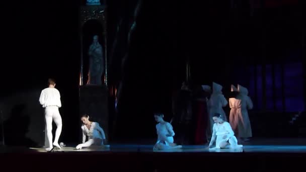 Klassiek ballet Romeo en Julia. — Stockvideo