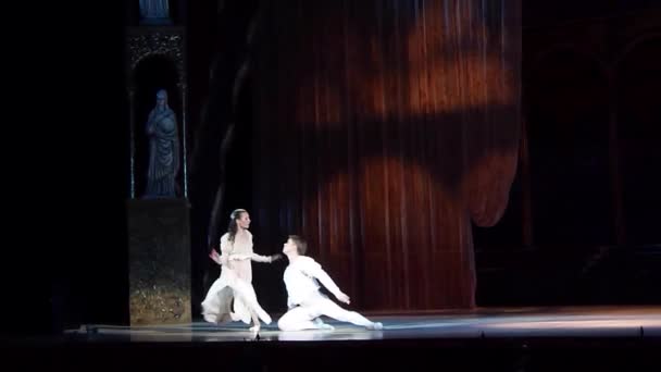 Klassiek ballet Romeo en Julia. — Stockvideo