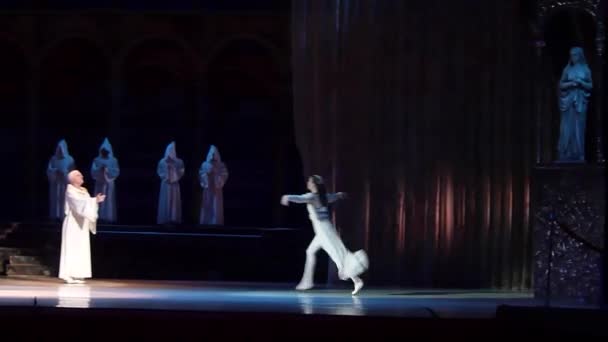 Classical ballet  Romeo and Juliet. — Stock Video