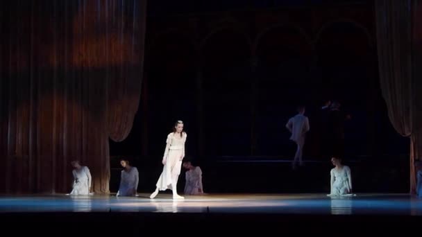 Classical ballet  Romeo and Juliet. — Stock Video