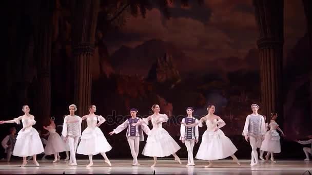 Klassiek ballet Zwanenmeer — Stockvideo